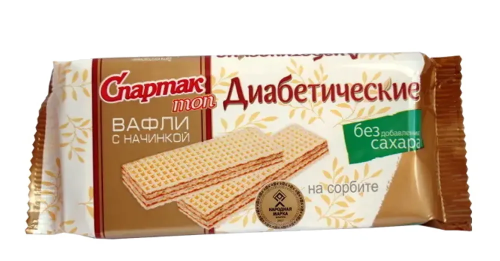картинка Вафли диабетические Спартак топ на сорбите 72г от магазина Белбаза